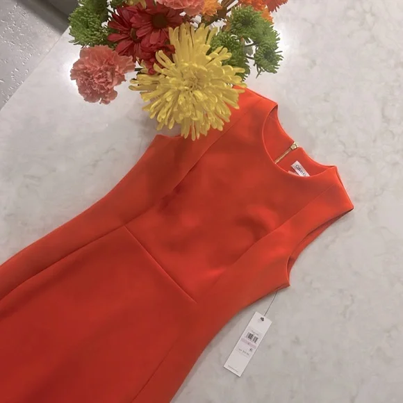NWT Calvin Klein Women's Scuba Sheath Dress - Picture 3 of 7